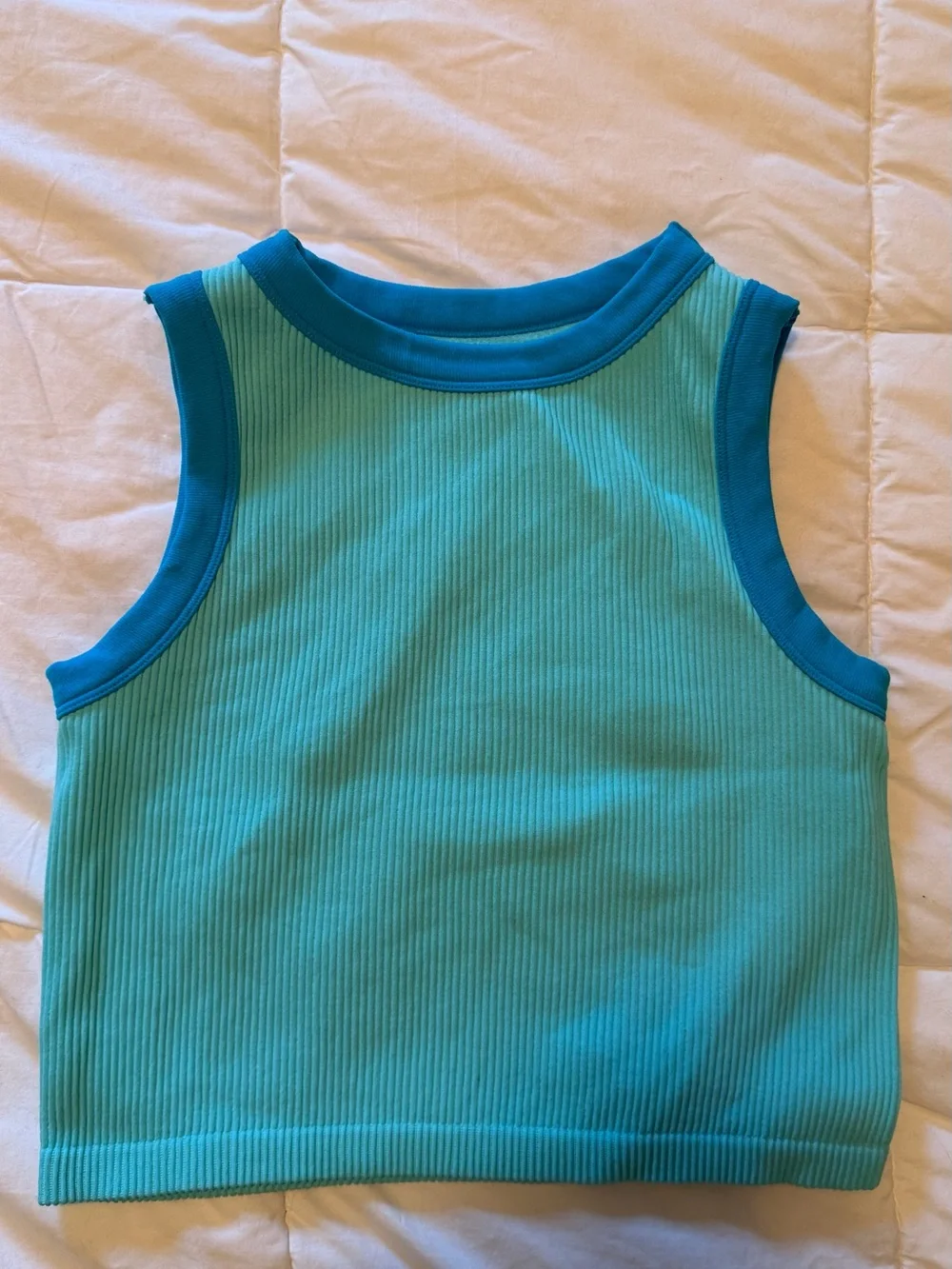 FP XS/S Make It Happen Ribbed Brami Aqua Sky Combo EUC